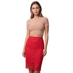 Jupe longue rouge Catalina - LSK2-LRED