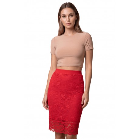 Jupe longue rouge Catalina - LSK2-LRED