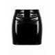 Jupe noire en simili cuir avec zip Lara - LSL6-S