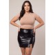 Jupe sexy longue noire wetlook Inaya - LSL4-LBLK