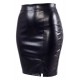 Jupe sexy longue noire wetlook Inaya - LSL4-LBLK