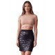 Jupe longue noire imprimé zébré Emma - LSS2-LBLK