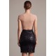 Jupe longue noire imprimé zébré Emma - LSS2-LBLK