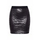 Jupe longue noire imprimé zébré Emma - LSS2-LBLK