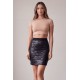 Jupe longue noire imprimé zébré Emma - LSS2-LBLK