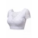 Top sexy court blanc bi matière réversible - LTK2-WHT