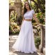 Top sexy court blanc bi matière réversible - LTK2-WHT