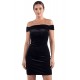 Robe velours noir Giulia - LDS2BLK