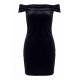 Robe velours noir Giulia - LDS2BLK