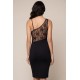 Robe courte à bretelles Victoria - LDC05BLK