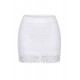 Jupe courte blanche Camélia - LSK2-SWHT