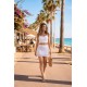 Jupe courte blanche Camélia - LSK2-SWHT