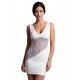 Robe blanche large décollectée Olivia - LDR4WHT