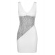 Robe blanche large décollectée Olivia - LDR4WHT