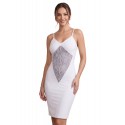 Robe décollectée blanche Emilia - LDR11WHT