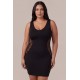 Robe noire avec ouverture filet sur les côtés - Léa - LDR6BLK