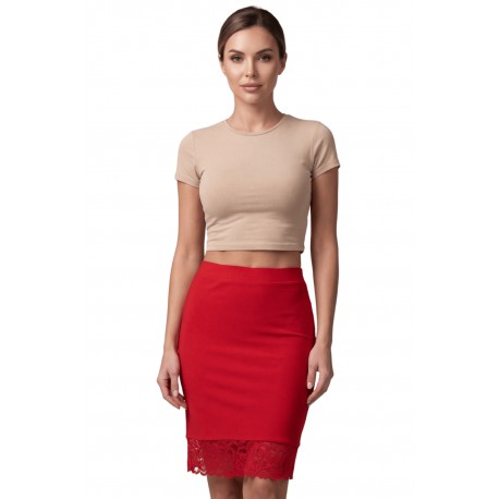 Jupe longue rouge Maria - LSK1-LRED