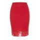 Jupe longue rouge Maria - LSK1-LRED