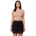 Jupe courte noire Camélia - LSK2-SBLK