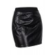 Jupe courte simili cuir noir Paula - LSL1-SBLK