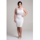 Robe sensuelle et habillée avec maille transparente blanche - LDP1WHT
