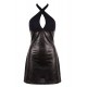 Robe noire simili cuir Margot - LDL3BLK