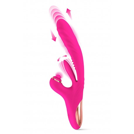 Vibromasseur Rabbit 3-en-1 Sassy Yoba – Va-et-vient, Tapotements Rotation Clitoridienne