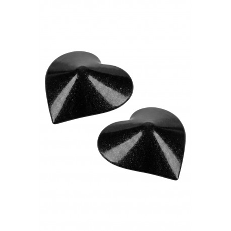 Nipple Métal noir Cache tétons cœur - 202400106