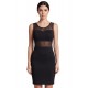 Robe cocktail avec maille transparente noire